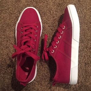 Red Canvas Sneakers, Size 9 (Epicstep brand)
